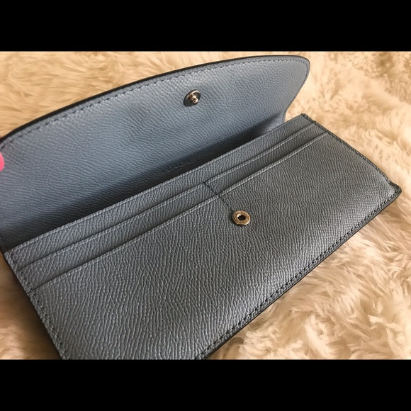 SOLD Coach Slim Envelope Wallet Blue - Picture 9 of 10